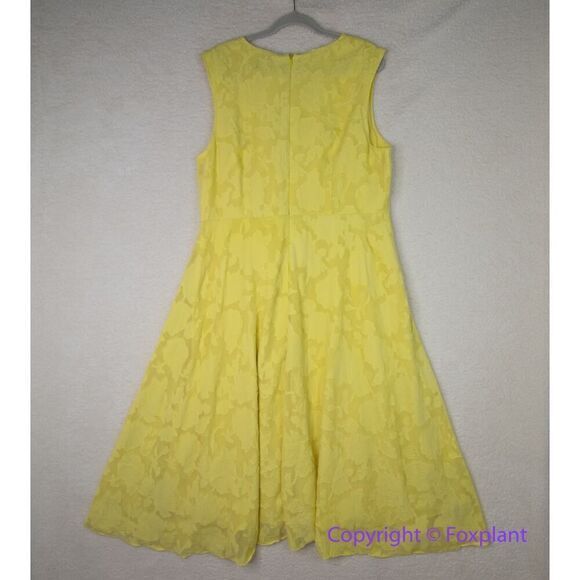 Jason Wu x Eloquii Pleated Detail Midi Dress yellow‎ floral, size 20 - Picture 10 of 16